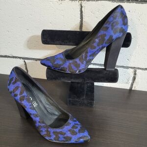 BUNDLE SALE! Aldo Indigo Blue Leopard Heels Sz 7.5